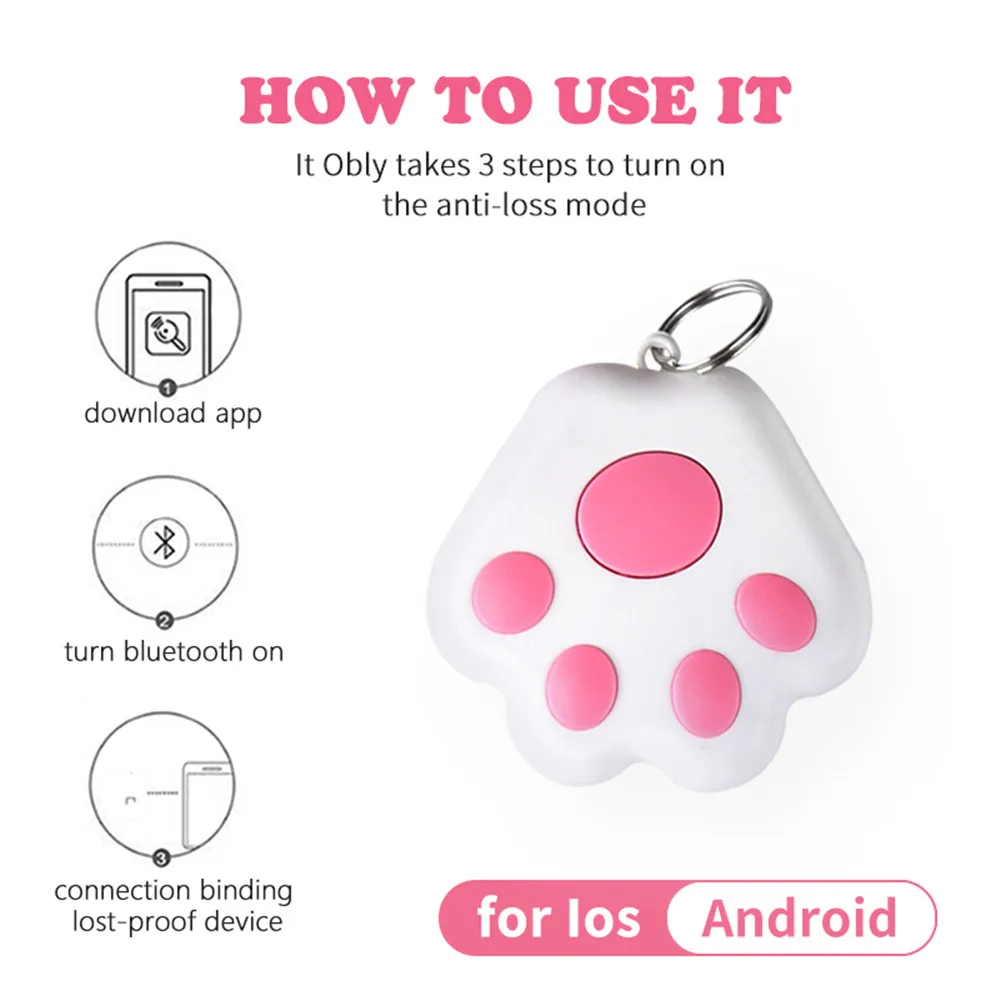 Pets Smart GPS Tracker Mini Bluetooth Anti-Lost Device Locator Tracer For Pet Dog Cat Kids Car Wallet Key Collar Accessories |