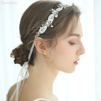 

NPASON Bridal Silver Color Headband Tiara Rhinestone Wedding Prom Headpiece Hair Crown Handmade Women Accessories Elegant