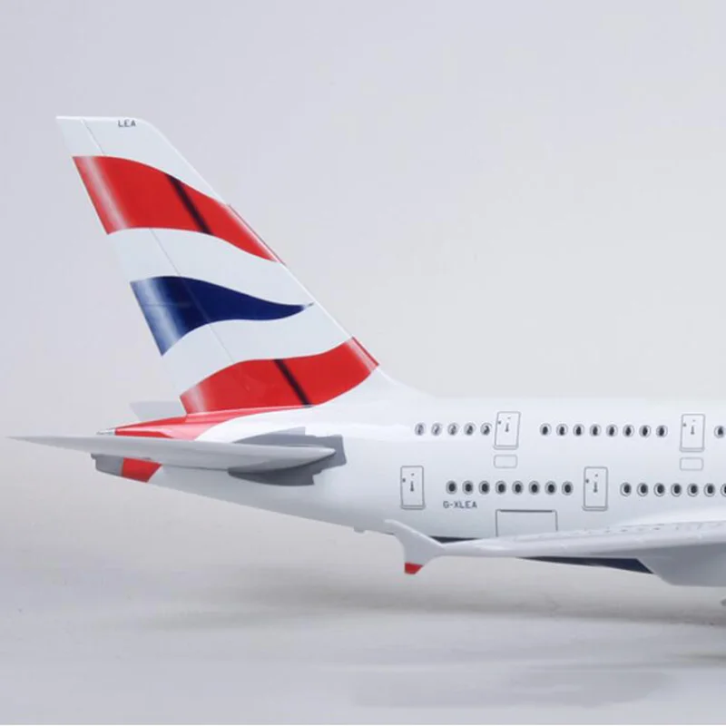 1/160 масштаб 50,5 см самолет Airbus A380 британская авиакомпания модель дыхательных путей W светильник и колесо литье под давлением пластиковая Смола самолет F коллекция
