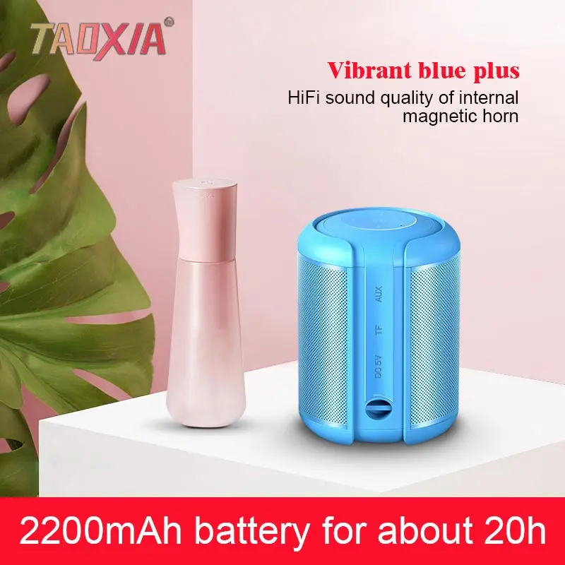 5 Вт внутренний Магнитный динамик Bluetooth динамик водонепроницаемый звук сабвуфер Домашний Беспроводной Стерео громкоговоритель - Цвет: blue Upgraded