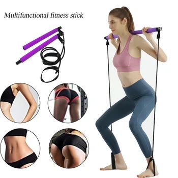 

Yoga Resistance Bands Pilates Stick Bodybuilding Gym Rubber Tube Elastic Bands Fitness Equipment Training Exercise