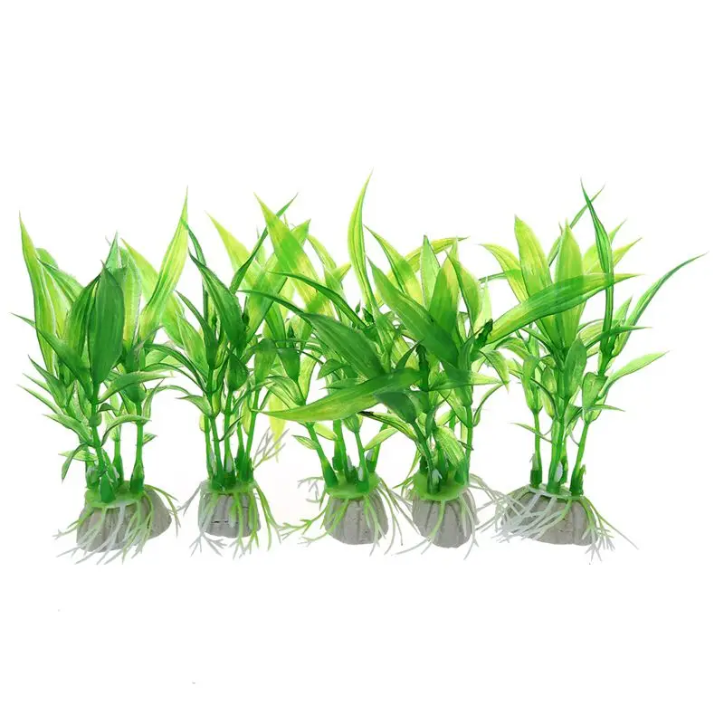 

Pecera de acuario ornamental plantas, paquete de 5 uds verde