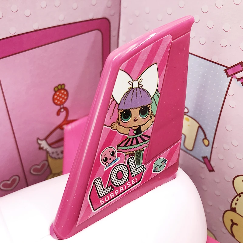 LOL Surprise Dolls Dress Up Deluxe Model Airplane Room Suit Action Figures Furniture Amusement Set Kids Toys for Children 2S46