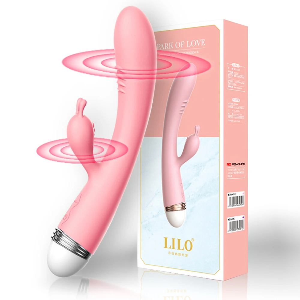 G-spot кролик двойной вибратор для женщины страпон мастурбация Стимулятор клитора