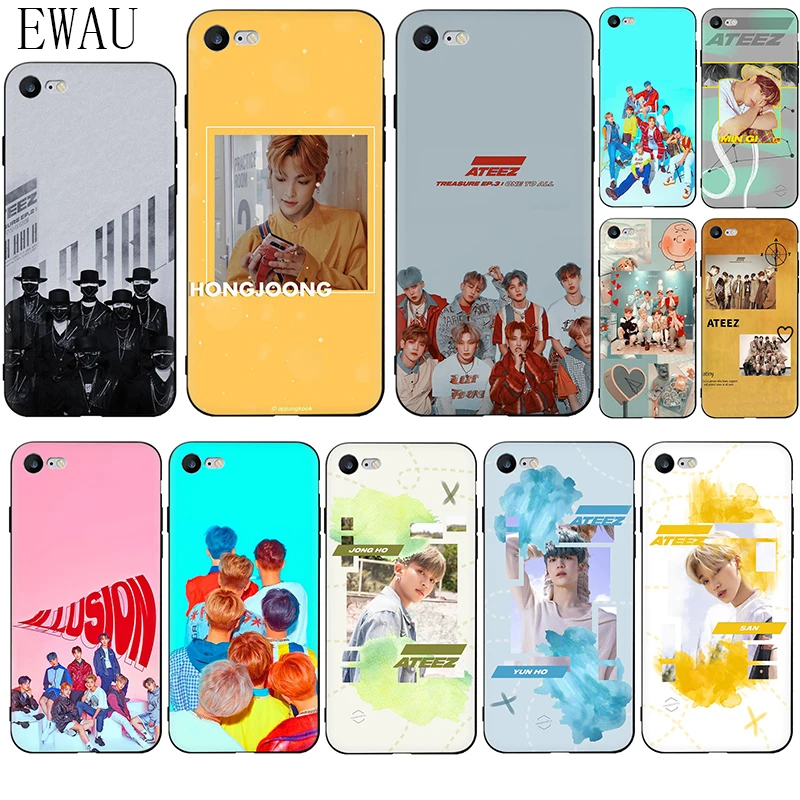 Силиконовый чехол для телефона EWAU ATEEZ HongJoong SeongHWA iphone 5 5s SE 2020 6 6s 7 8 plus X XR XS 11 12 Pro Max