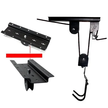 

Hanger Hook Garage Pulley Saving Space Durable Accessories Storage Metal Display Ceiling Mounted Bicycle Rack Bike Lift Holder