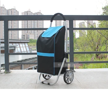 

Shopping Cart Shopping Cart Small Pulling Cart Folding Trailer Trolley Portable Stroller Hand Pulling Home Luggage Cart