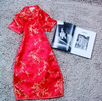 

Flower High Split Women Wedding Party Dress Vestidso Large Size 3XL Vintage Short Sleeve Cgeongsam Mandarin Collar Qipao