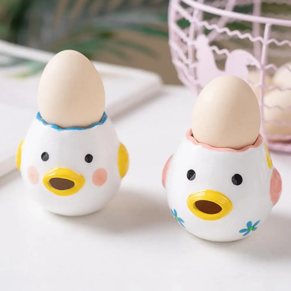 Funny Egg Separator Convenient Oval Beak Design Ceramic Chicken Shape Yolk Protein Filter Egg Divider egg separator