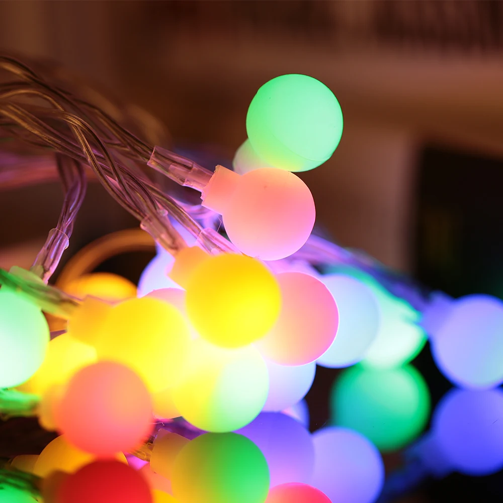 Сказочная гирлянда USB 40LED садовая Праздничная Свадебная Ландшафтная лампа Рождественский Декор сказочная гирлянда прочный круглый шар