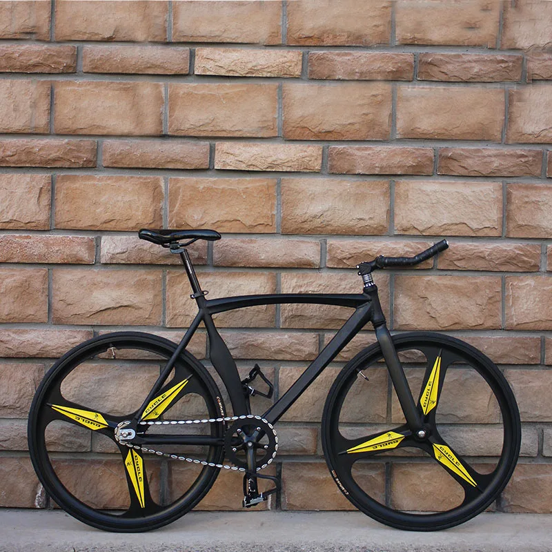 Bicycle Fixed Gear Bike Three Knife Aluminum Alloy with Eye-catching Multi-color Can DIY Adult Male and Female Students Bicycle Fixed Gear Bike Three Knife Aluminum Alloy with Eye-catching Multi-color Can DIY Adult Male and Female Students