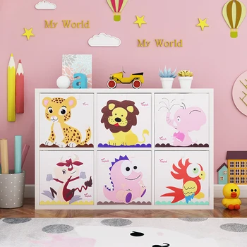 

New 13 inch Cartoon Animal Cube Storage Box Folding Washed Oxford Cloth Fabric Storage Bins For Toys Organizers Storage Basket