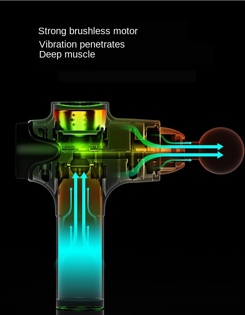 Theshy мышечный массажный пистолет Электрический массаж шеи глубоких тканей снимает боль Релаксация организма упражнения мышц lcd Touch Silent