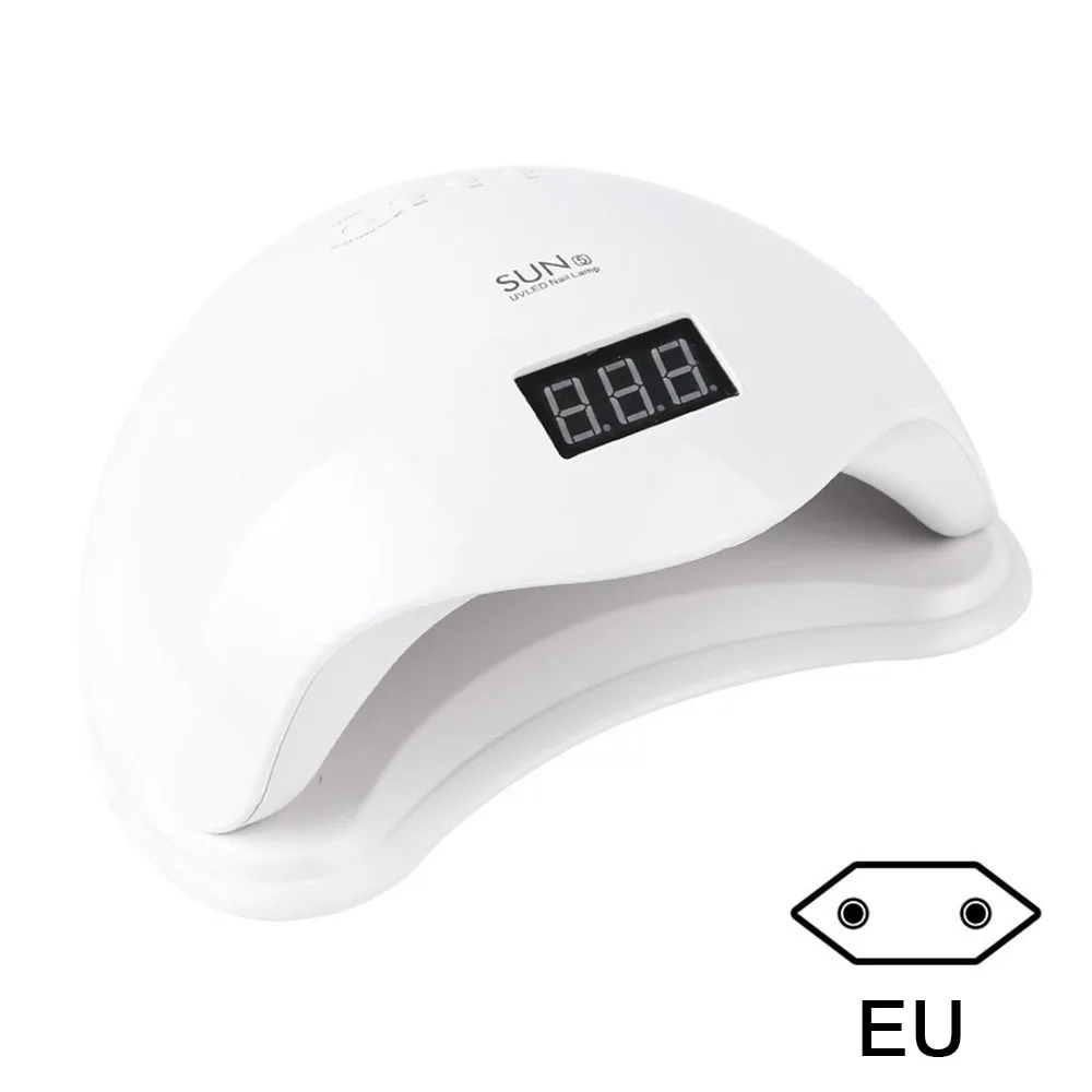 Светодиодный светильник SUN 5 X Plus 48 Вт, лампа для ногтей, ЖК-дисплей, светодиодный светильник для маникюра, Гель-лак, автоматический таймер, УФ-датчик для салона - Цвет: EU-48W