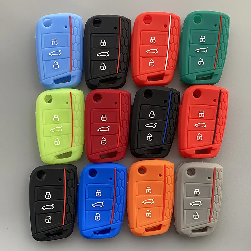 Силиконовый чехол для автомобильных ключей Volkswagen Golf 7 mk7 Seat Ibiza Leon FR 2 Altea Aztec Skoda Octavia