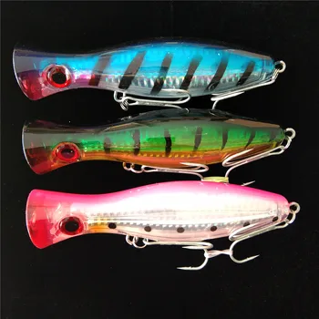 

3pcs 12cm 40g Popper Fishing Lure Big Game Saltwater Sea Fishing Lure Wobblers Lure Plastic Lure Isca Artificial Pesca Crankbait