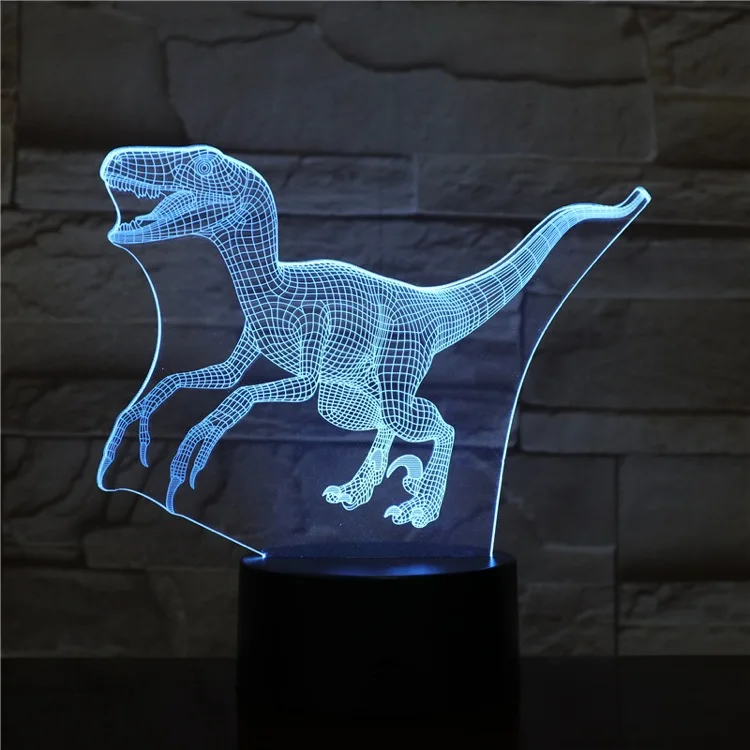 VCity Dinosaur 3D Lamp Spinosaurus Stegosaur Pterosaur Muliticolor Nightlight Amazing Visualization Optical Boy's Birthday Gift