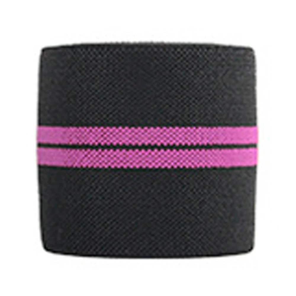 Pink Two Stripes Эластичные футболки для тяжелой атлетики наколенники для фитнеса тяжелый вес приседания тренировочные наколенники протектор 1 пара - Цвет: Pink Two Stripes