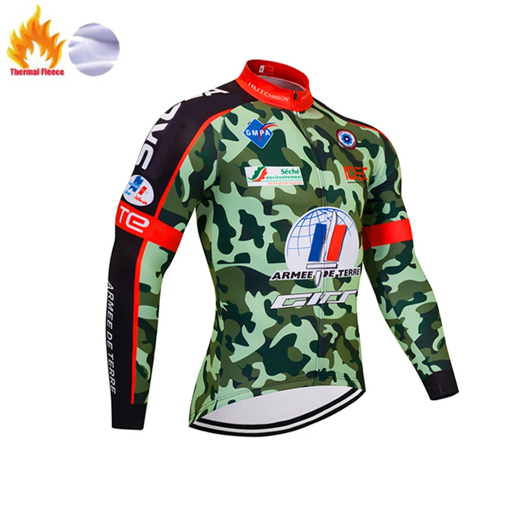 fleece jersey 1 Джерси mujer invierno Road, Джерси для велоспорта, мужская одежда с длинным рукавом для горных гонок, одежда для велоспорта, ciclismo invierno hombre - Цвет: fleece jersey 1