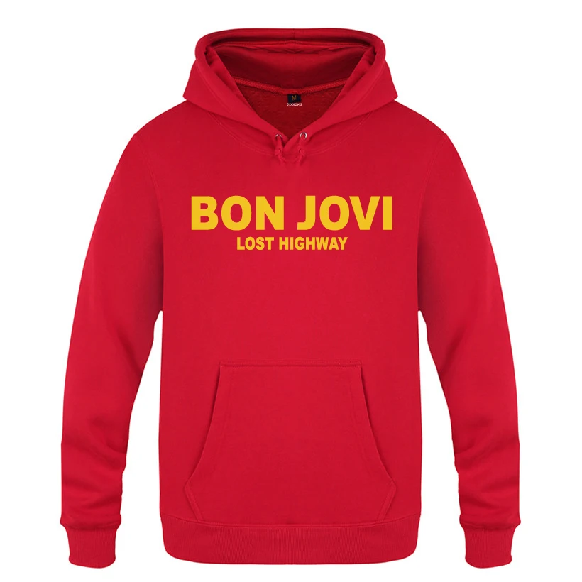 HOY HUAT Lost High Way Bon Jovi рок толстовки для любителей музыки мужские с капюшоном флисовый пуловер толстовки - Цвет: HOY HUAT