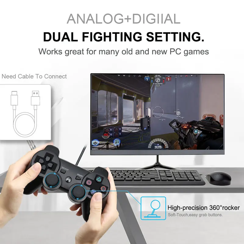 Для PS3 беспроводной Bluetooth контроллер для Play Station 3 джойстик Беспроводная консоль для ПК Двойной вибрационный геймпад
