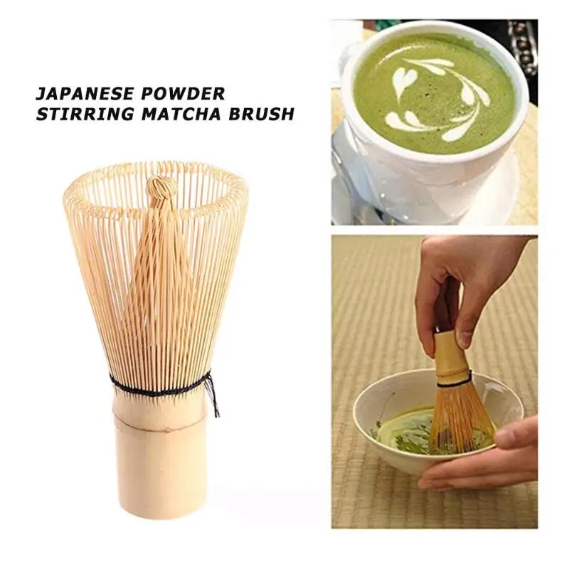 Бамбуковая ложечка, японская щетка, профессиональный зеленый чайный венчик для пудры Chasen, чайная церемония, щетка, инструмент, шлифовальный станок