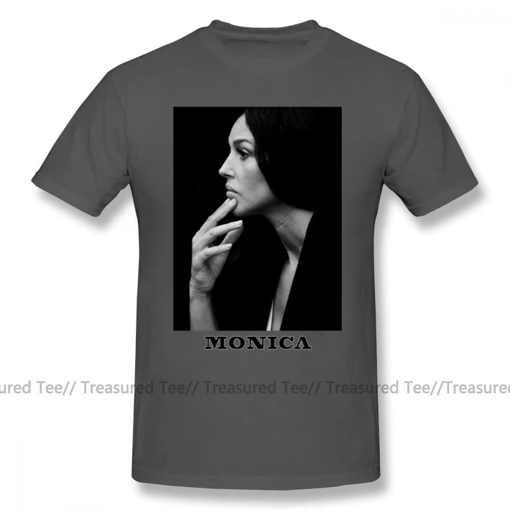 Monica Bellucci футболка XXX графическая футболка потрясающая 100 хлопок короткий рукав Мужская футболка - Цвет: Dark Grey