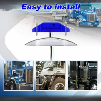 

Truck Side Marker Lights Trailer Clearance Light ABS Housing + PC Lens