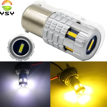 

YSY 50pcs BA15S 1156 P21W BAU15S 1156 PY21W Canbus Car Bulb 1860 6 LED Reverse Turn Signal DRL White Yellow indicator Light