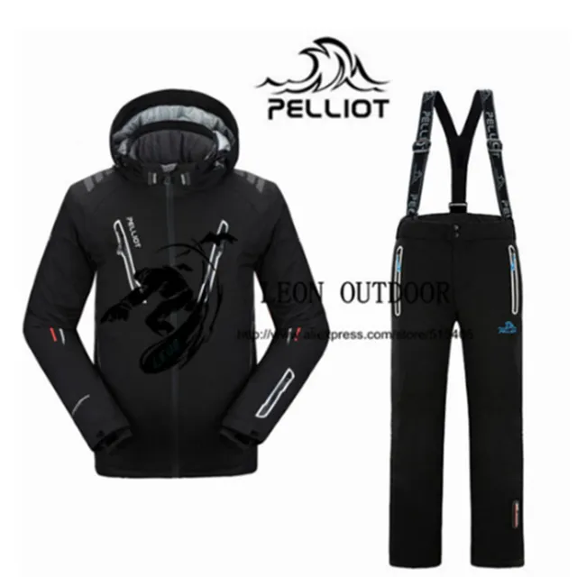 US $184.96 2019 New Pelliot Male Ski Suits JacketPants Mens Waterproof Breathable TThermal Cottompadded Sn
