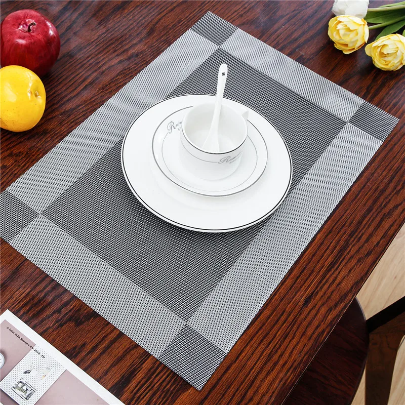  Topfinel PVC Vinyl Placemats for Dining Table Runner Plastic in Kitchen Accessories Cup Coaster Hea