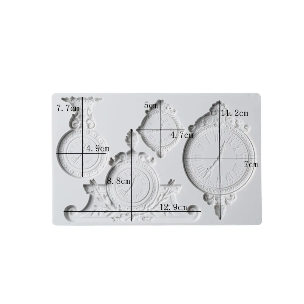 Часы силиконовые формы торт декоративные инструменты Кондитерская пресс-формы силиконовые fondant(сахарная) Шоколад Мыло Свеча для выпечки торта