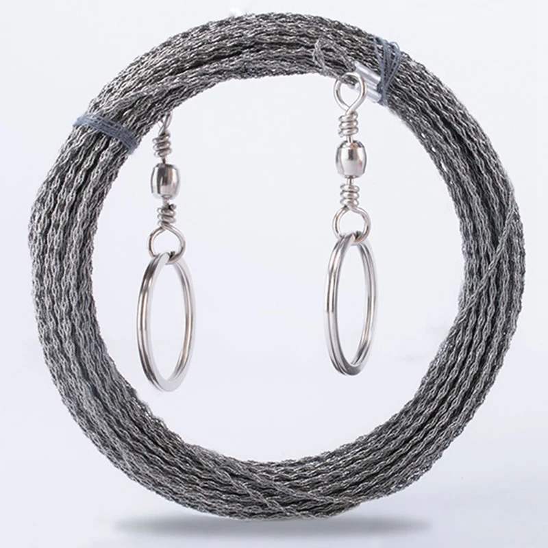 Outdoor Hand Saw Hand-Drawn Rope Saw 304 Stainless Steel Wire 5M