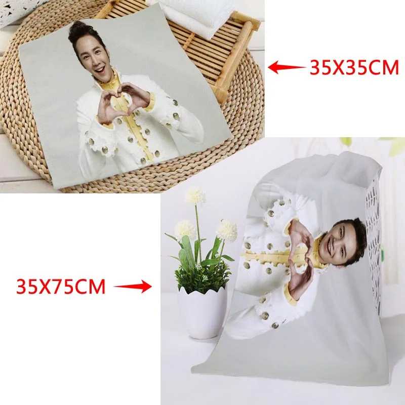35x35 см, 35x75 см полотенца на заказ KPOP Jang Keun Suk печатные квадратные полотенца микрофибра Абсорбирующая сушка банные полотенца мочалка - Цвет: 15