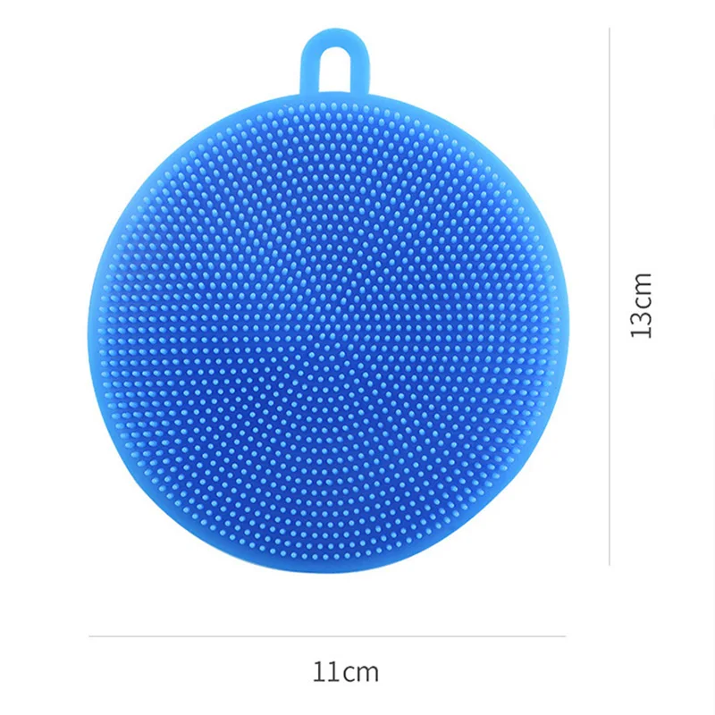 Silicone Dish Cloth Kitchen Cleaning Household Scouring Pad Stained Oil Multifunctional Brush Bowl Towel Cleaning Wiping Pot