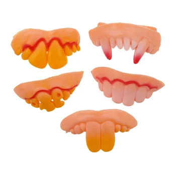 

5 pcs. Funny Gift Costume Party Ugly Gag faked teeth