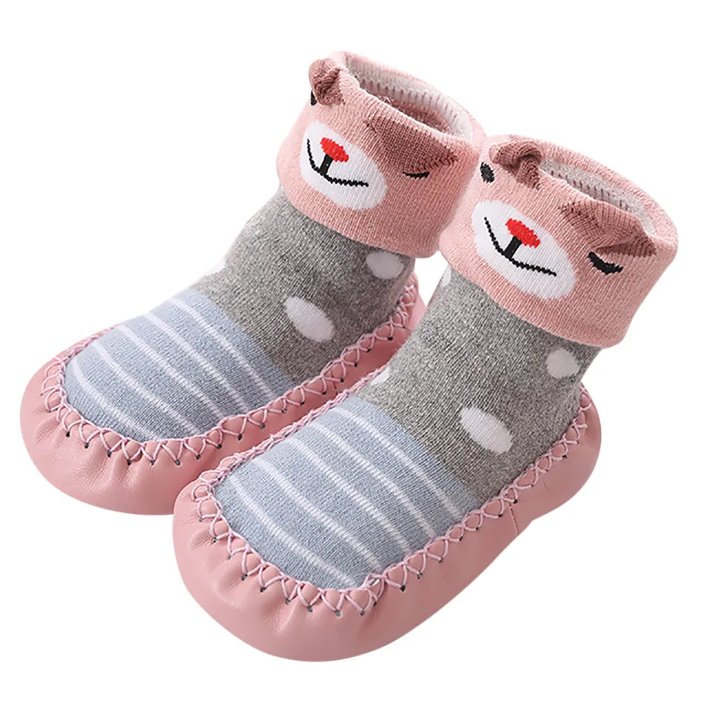 Носки для маленьких мальчиков и девочек, хлопковые детские носки-тапочки, нескользящие носки для малышей, обувь для малышей 0-6, 6-12, 12-18, 18-24, первые ходунки,# X2 - Цвет: Light Blue