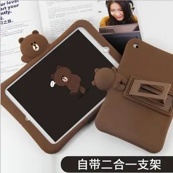 

Silicone case creative bear tablet protector for apple IPAD MINI123 IPAD MINI4 ipad 2017 ipad 2018 Ipad ari2