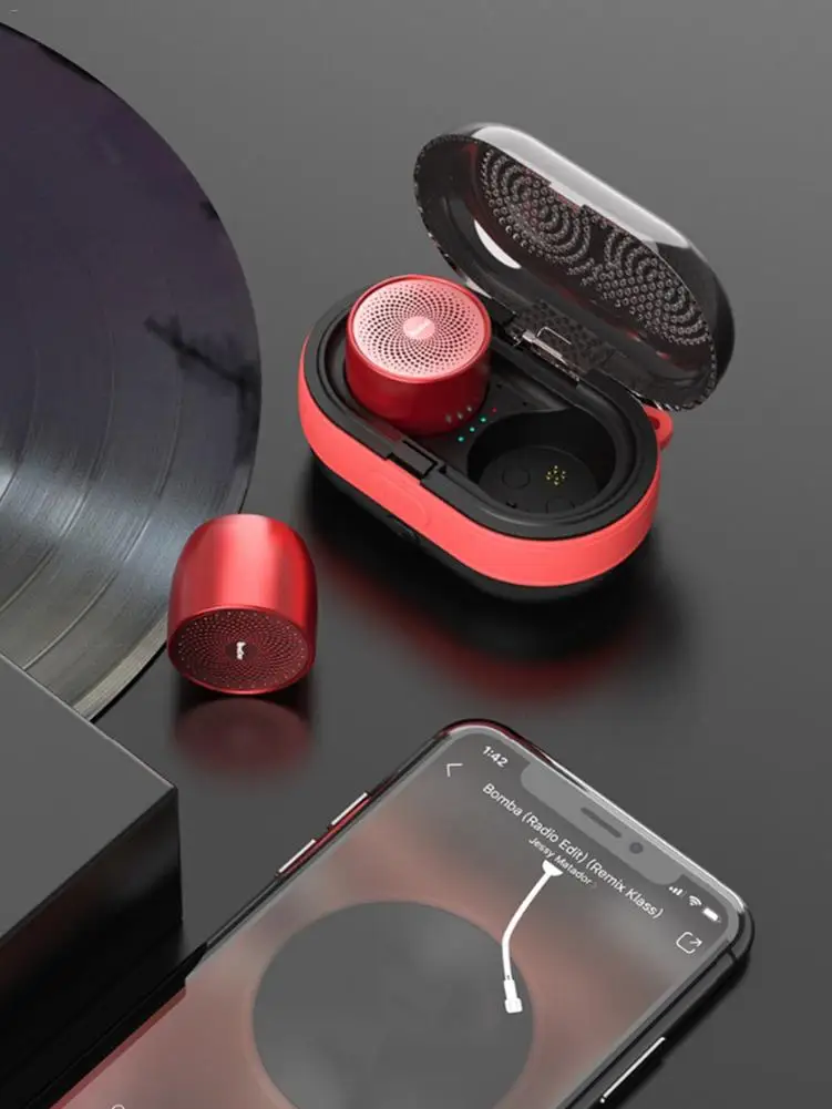 Внешний Мини Bluetooth динамик TWS тяжелый бас портативный зарядный склад 5,0 маленький стерео