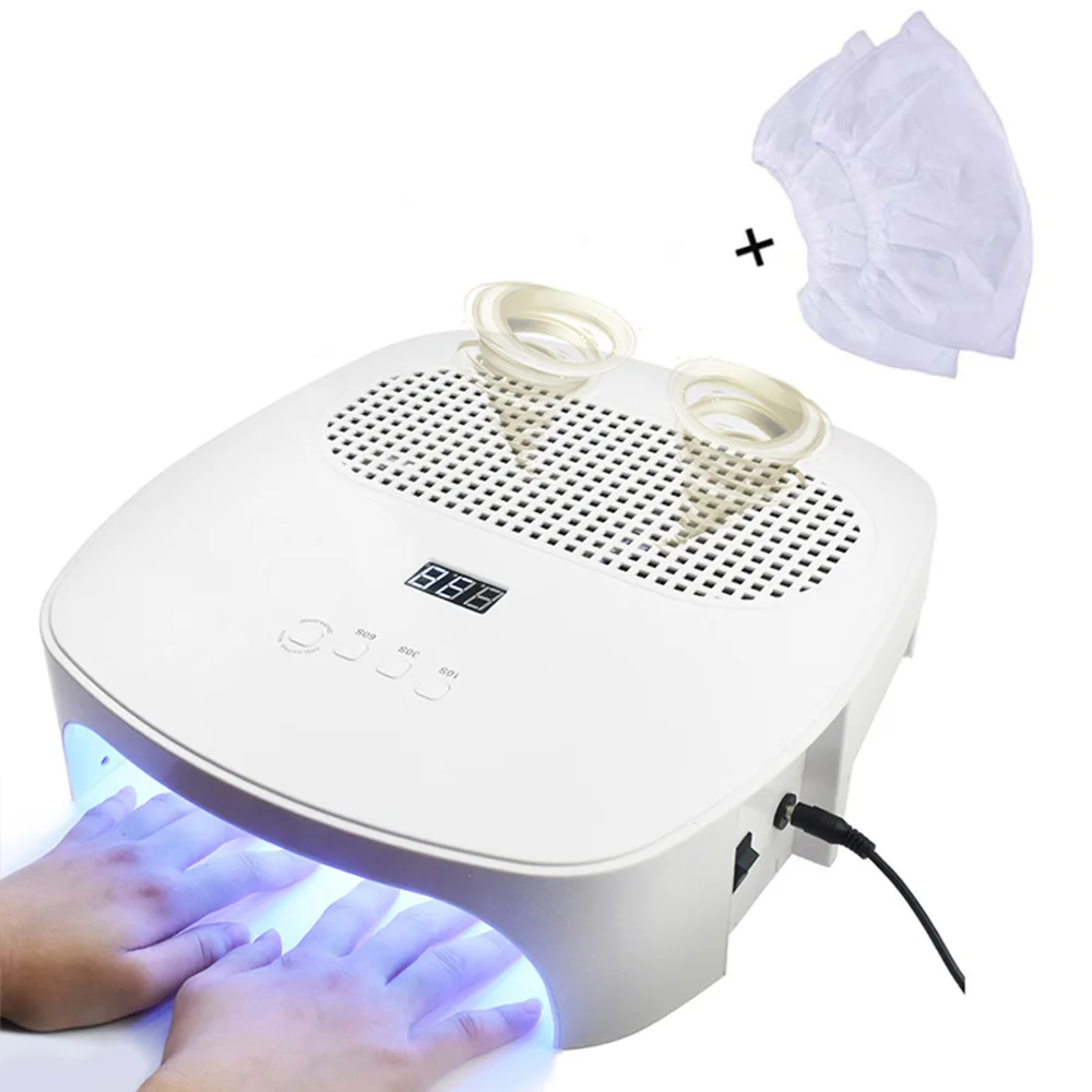 2-IN-1 lamp02 120 Вт 2 в 1 светодиодный светильник для ногтей с пылесборником для ногтей, 2 вентилятора, пылесос для маникюра, инструмент с автоматическим распознаванием, Сушилка для ногтей, гель для ногтей - Цвет: 2-IN-1 lamp02