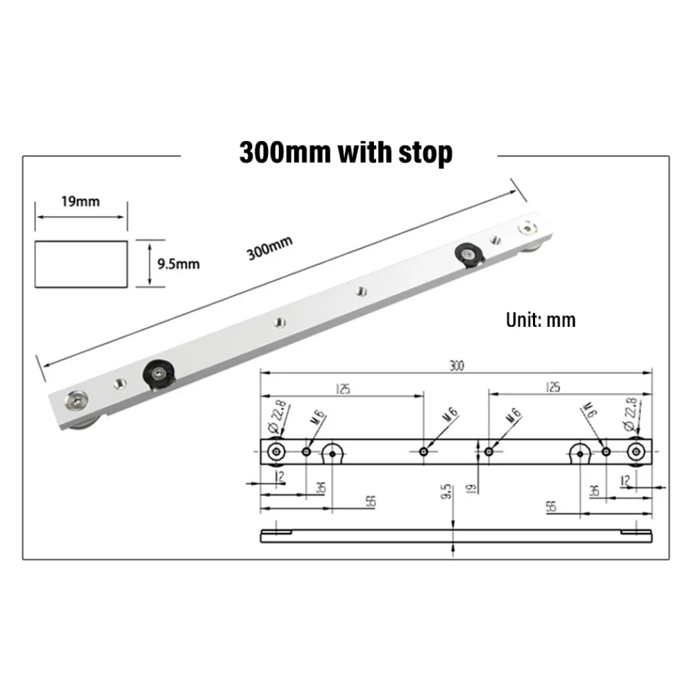 Woodworking DIY Tools T Slot Miter Bar Aluminum Slider Table Saw Gauge Rod 300 / 450 / 650mm Suitable For T-Slot And T-Track