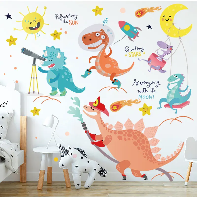 Adesivo Parede Infantil Bebê Desenho Dinossauro Safari Animais Lindos Super  Fofos Decoração Quarto HD