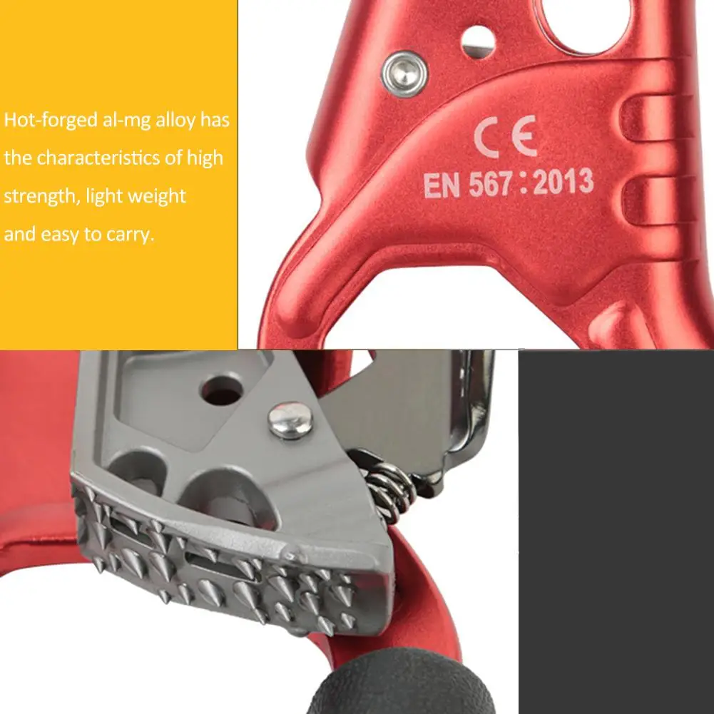Outdoor Mountaineering Rock Climbing Rope Clamp Hand Ascender Rappelling Equipment