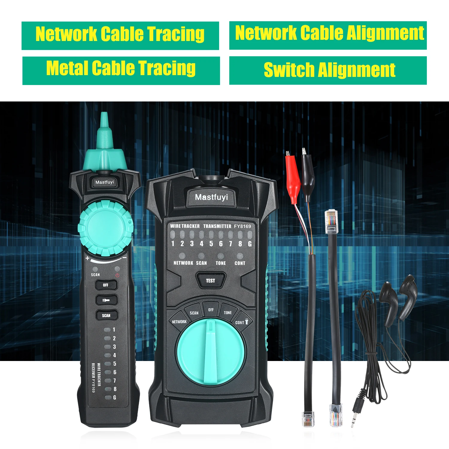 Многофункциональный кабельный тестер RJ11 RJ45 прибор для обнаружения проводки и