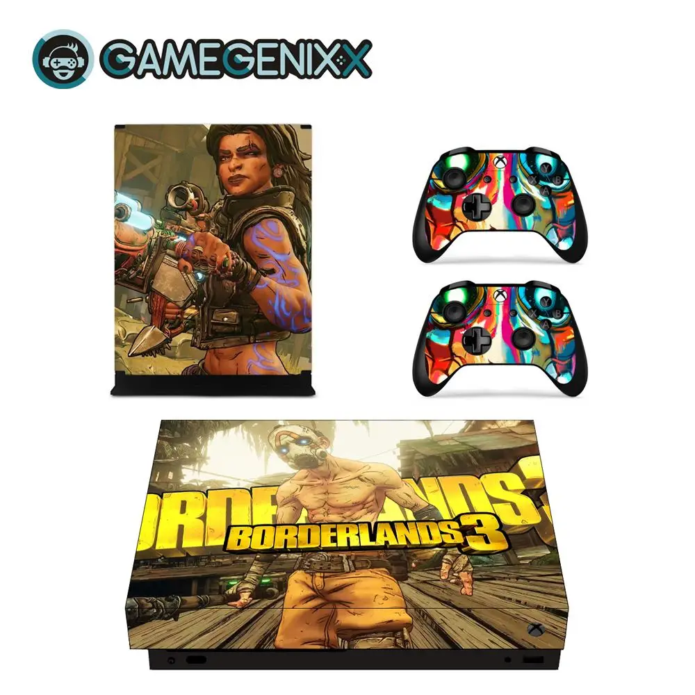 GAMEGENIXX кожи стикер Защитная Наклейка Обложка полный набор для Xbox One X консоли и 2 контроллеров-borderland 3