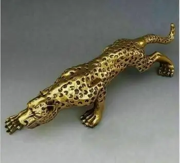 

Collectable 16" Huge Bronze Collect Leopard Panther Cheetah Run Statue