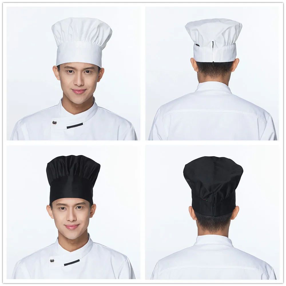 Vkamoli кулинарная Регулируемая шапка шеф-повара для мужчин, эластичная шапка для кухни, кепка для приготовления пищи, полосатые простые шапки, Рабочая кепка, шапка для повара