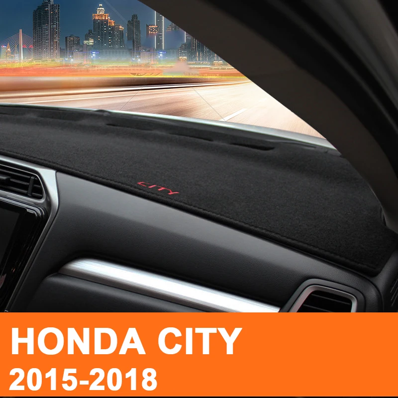 Для Honda City крышка приборной панели автомобиля тире коврик Избегайте света Pad Инструмент платформа ковровая отделка Аксессуары