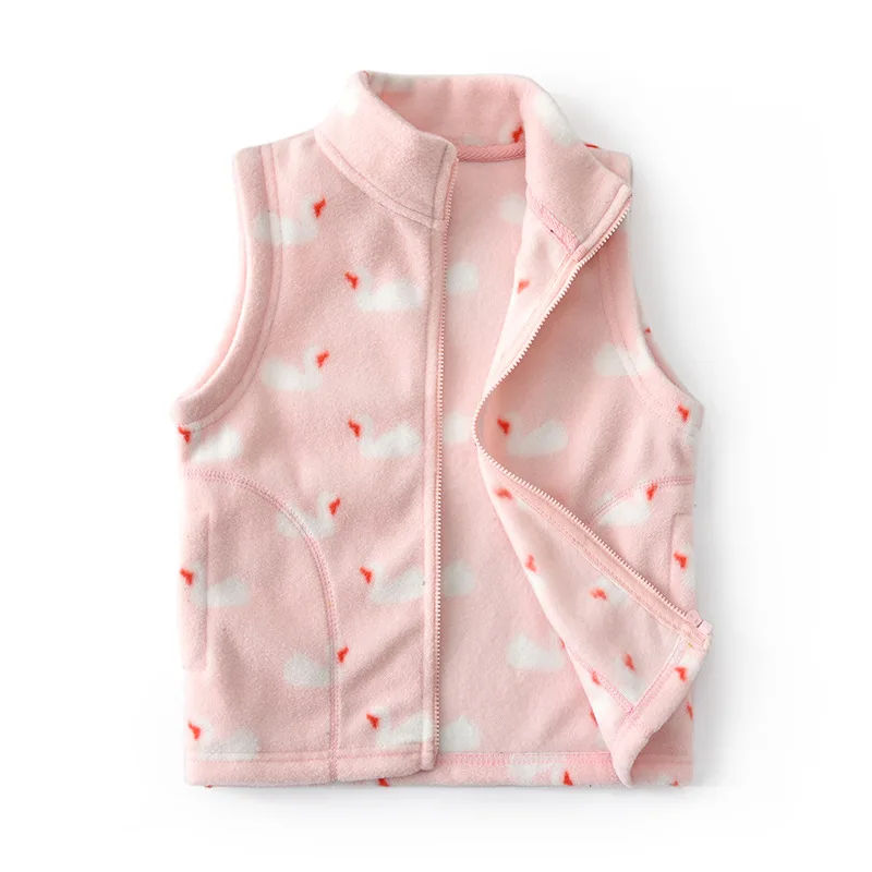 Vest Waistcoat Kid's Girl Coat 2-8 Y Children's Winter Jacket Colete Fleece Child Coat Baby Vests Toddler Girl Winter Clothes