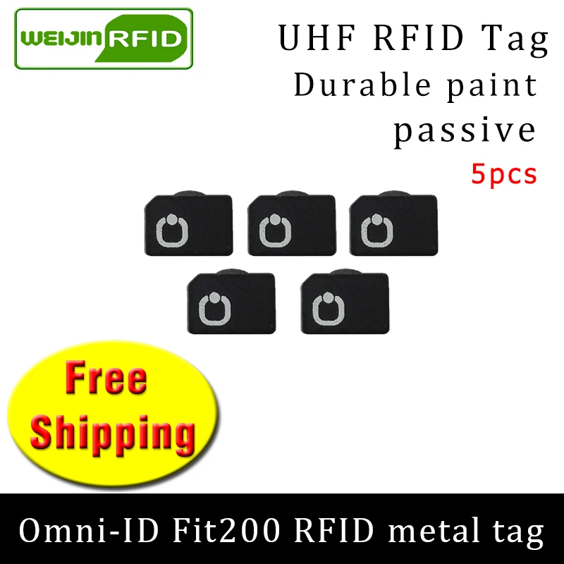 

UHF RFID металлическая бирка omni-ID Fit200 915 м 868 МГц Alien Higgs3 EPC 5 шт. Бесплатная доставка долговечная краска смарт-карта пассивные RFID-бирки
